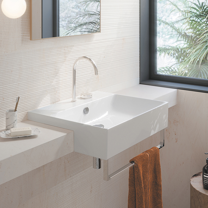 Catalano Zero Раковина 55х47см., без отв., полувстраиваемая, цвет: белый глянцевый