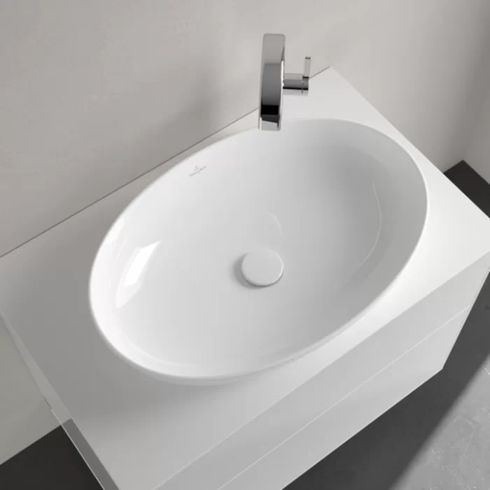 Villeroy&Boch Artis Раковина 61х42х12.5см., накладная, без отв., без перелива, TitanCeram, цвет: альпийский белый