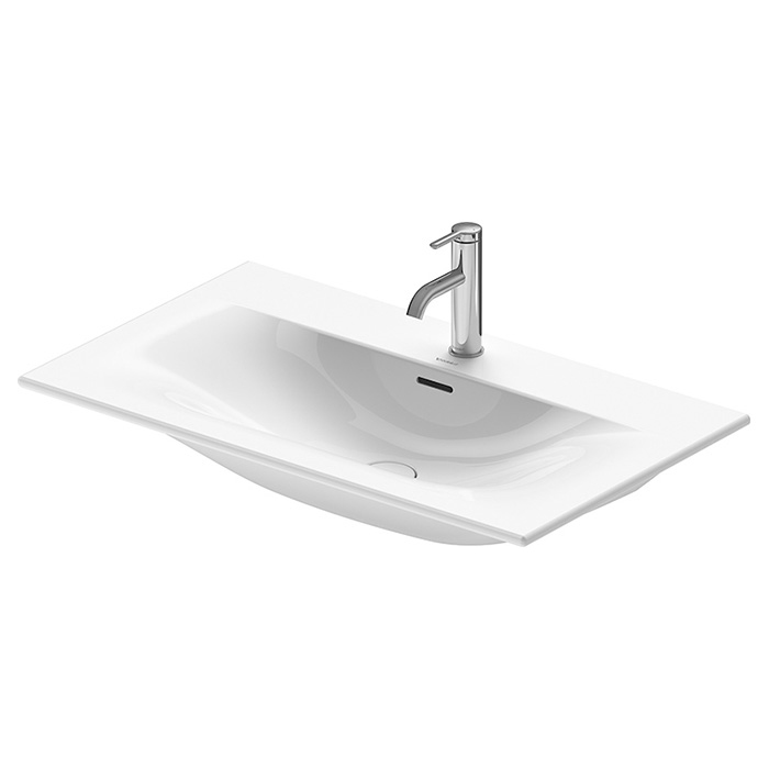 Duravit Happy D.2 Plus Раковина подвесная, 83х49см., с 2 отв., выпуск с керамической крышкой, цвет: белый