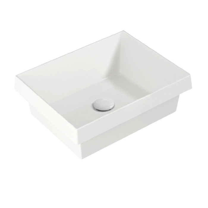 Simas Agile Раковина встраиваемая сверху, 45x36,5xh15см, без отв., без перелива, цвет белый