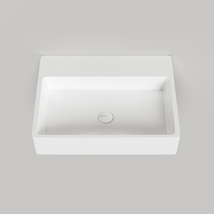 Salini Ottavia Раковина накладная 60х45х13.3cм, без отв., без перелива, без отверстий для крепежа к стене, S-Stone, цвет: белый матовый