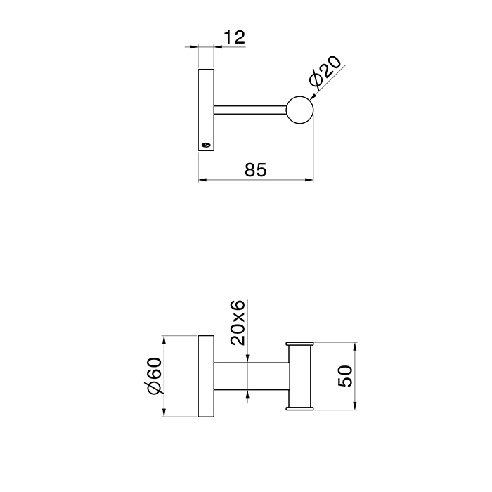 Newform Крючок, подвесной, цвет: нержавеющая сталь