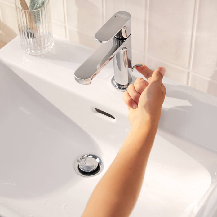 Hansgrohe Rebris S Смеситель для раковины, 1 отв., с донным клапаном, цвет: хром