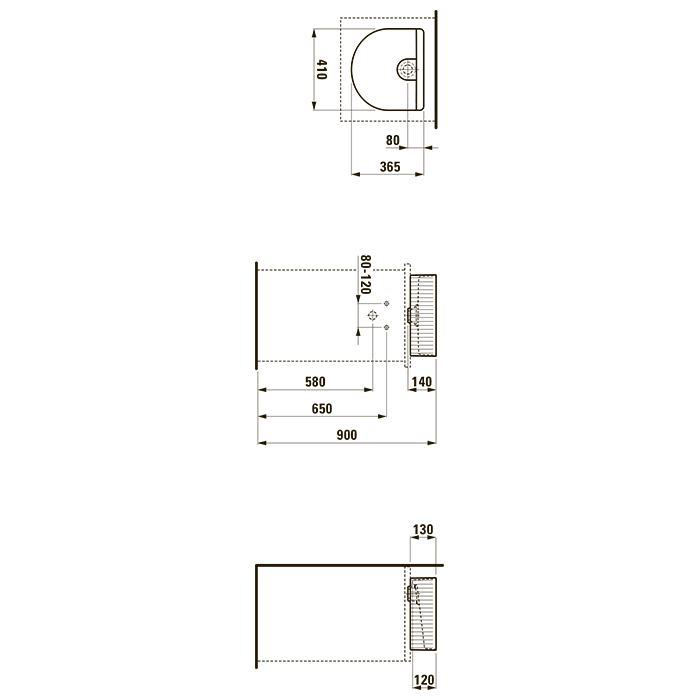 Laufen Sonar Раковина 41x36.5х13см., накладная, без отв., без перелива, с текстурой, цвет: белый глянцевый