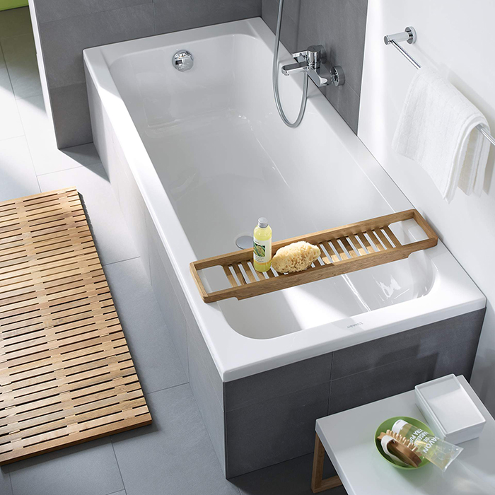 Duravit D-Code  Ванна акриловая 170х75x40см., встраиваемая, с 1 наклоном для спины, выпуск в зоне ног, цвет: белый