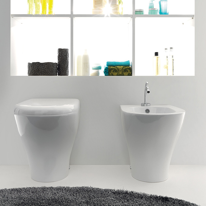 Kerasan Aquatech Унитаз напольный 55х36см, с крепежом, цвет: белый