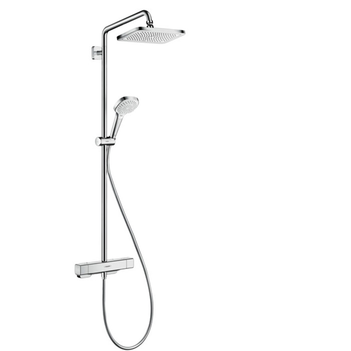 Hansgrohe Croma E 280 1jet Душевая система Showerpipe с термостатом для душа, цвет: хром 