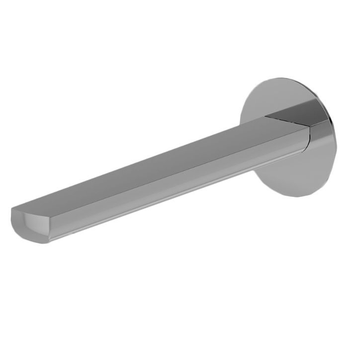 Newform Haka Излив для раковины 22.9см., настенный, с подключением на 1/2”, цвет: PVD brushed stainless steel