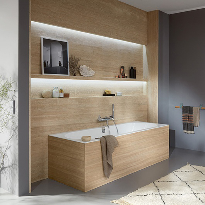 Villeroy&Boch Oberon 2.0 Ванна встраиваемая, 170x75 см, прямоугольная, слив-перелив хром в комплекте , цвет: белый