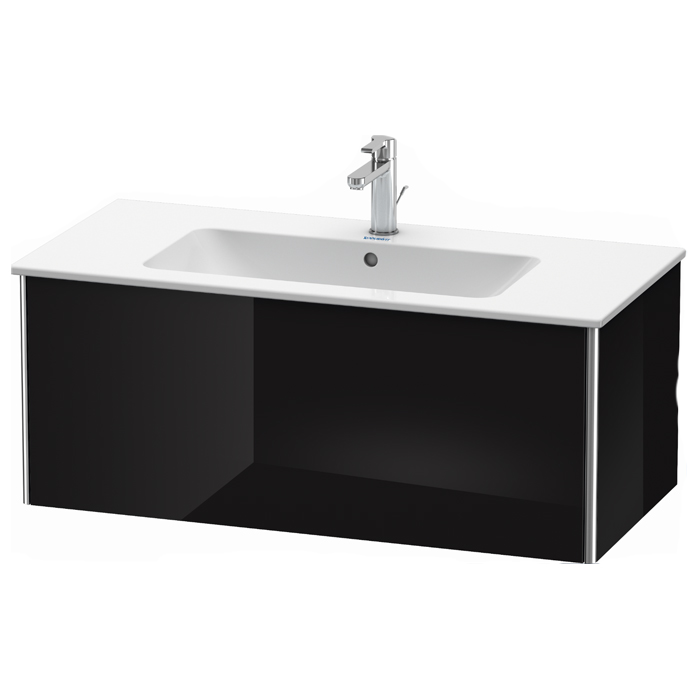 Duravit XSquare Тумба подвесная, 101х47.8х40см, с раковиной, с 1 выдв ящик, цвет: черный глянц  