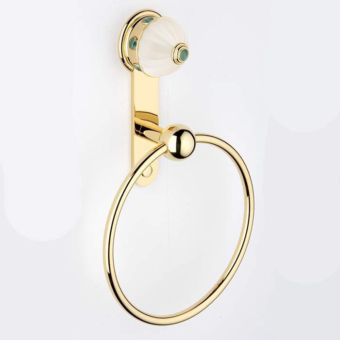 THG Amboise Malachite Держатель - кольцо 18см., подвесной, цвет: золото