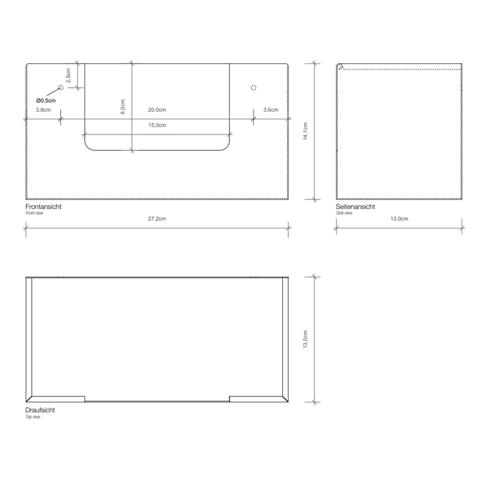 Decor Walther DW 117 Диспенсер для салфеток 27x13x14см, подвесной, цвет: сталь полированная