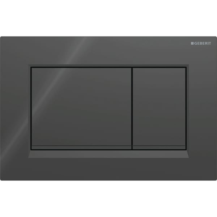 Geberit Sigma20 Клавиша для двойного смыва, квадратная, цвет: черный матовый