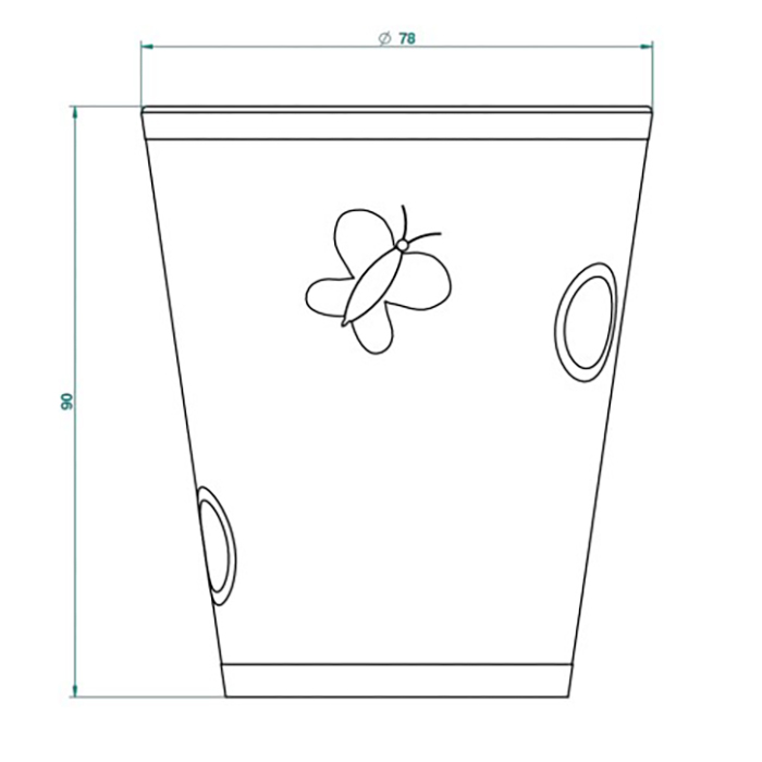 THG CAPUCINE MAUVE DECOR OR Чашка керамическая, настольная, декор золото/лиловый, цвет: белый