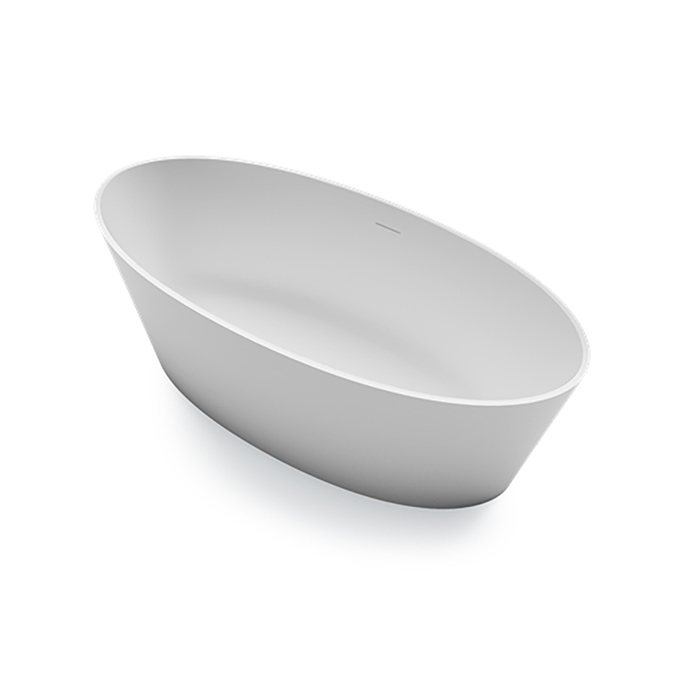 Gruppo Treesse Alma Ванна отдельностоящая 175х80х55 см, с сливом-переливом и сифоном, Solid Surface, цвет: белый матовый 