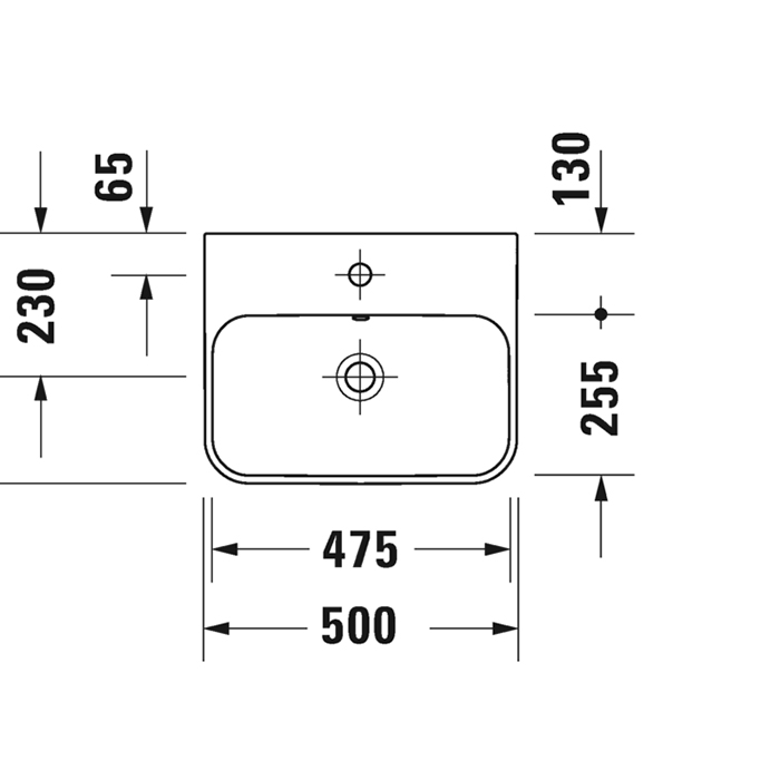 Duravit Happy D.2 Plus Раковина накладная, 50х40см., с 1 отв., выпуск с керамической крышкой, WonderGliss, цвет: Anthracite matt