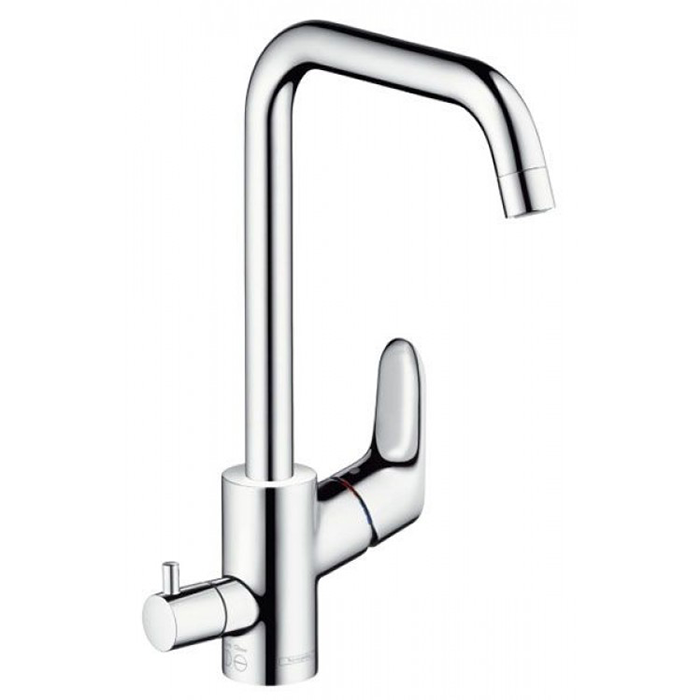 Hansgrohe Focus, Смеситель для кухни, с запорным вентилем, для посудомоечной машины, Цвет: хром