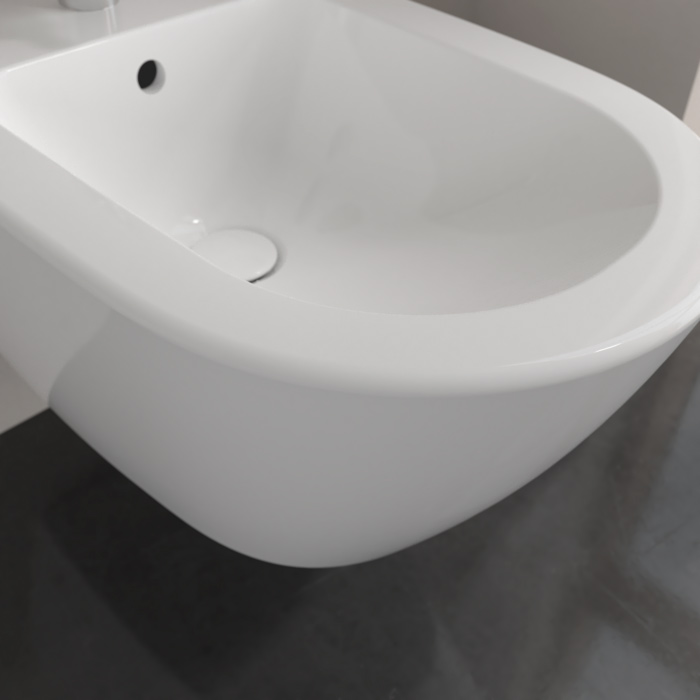 Villeroy&Boch Subway 2.0 Биде подвесное 37х56.5х28см., 1 отв., CeramicPlus, цвет: альпийский белый
