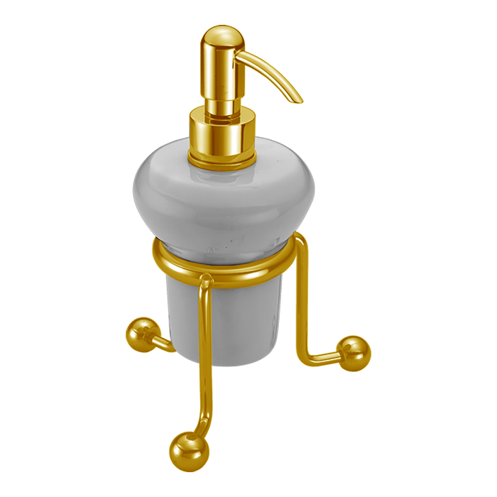 CISAL Arcana Дозатор настольный керамический, цвет: белый/золото