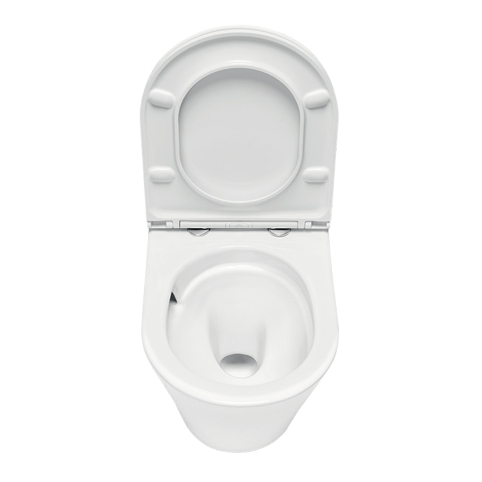 TECEspring Base Комплект: унитаз модель K, инсталяция, панель смыва LT с круглыми кнопками, цвет: белый / белый глянцевый