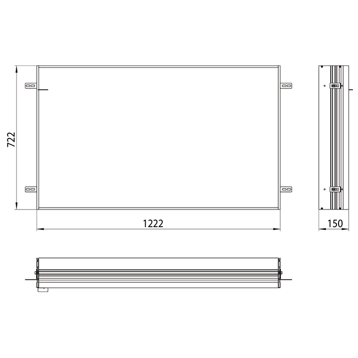 Emco Asis prime Встраиваемая рама для зеркального шкафа, 122.2xH72.2см