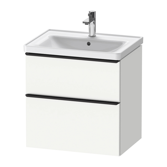 Duravit D-Neo Тумба с раковиной 63.4x45.2хh62.5см., с 2 ящиками, подвесная, цвет: белый матовый