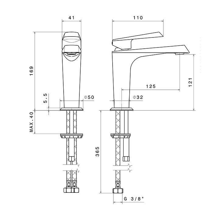 Newform Nio Смеситель для раковины, 1 отв., цвет: черный матовый