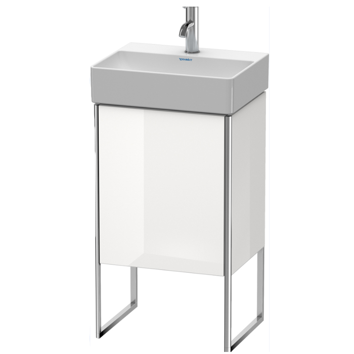 Duravit XSquare Тумба напольная, 43.4х34х73.9см, с раковиной, 1 стек полка, 1 дверца правая, цвет: белый глянц