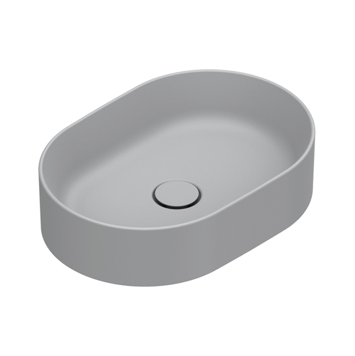 Catalano Zero Раковина 50x35см, накладная, без отв., без перелива, цвет: Cemento Satinato