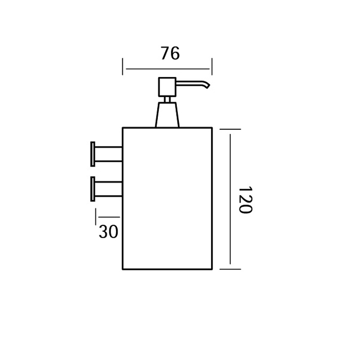Cisal Xion Дозатор подвесной, цвет: нержавеющая сталь