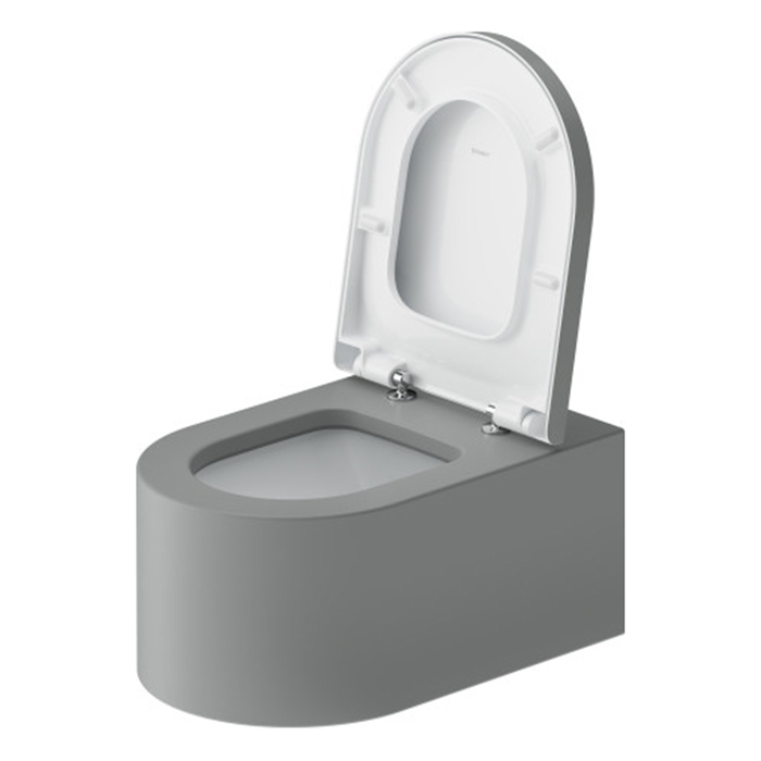 Duravit Millio Унитаз подвесной, 37х57см.,  декор "Smooth", крепление в компл., цвет: светло-серый матовый