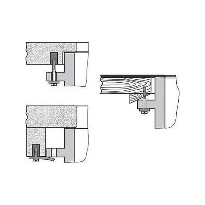 Laufen Universal  Монтажный комплект для крепления встр. раковин снизу(для 8.1119.1; 8.1122.0; 8.1123.0; 8.1124.0; 8.1178.0/2 ;8.1319.2 ;8.1323.0)