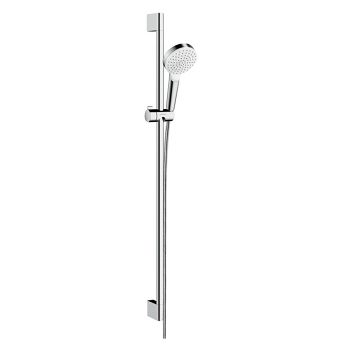 Hansgrohe Crometta Vario Unica Душевой набор: штанга 900mm, ручной душ, 1jet (Rain), шланг, цвет: белый/хром