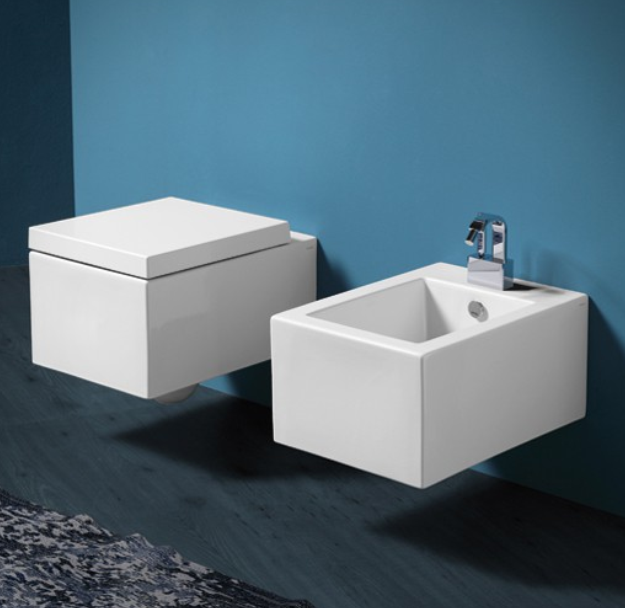 SIMAS Frozen Биде подвесное 38х51см, с 1 отв. под смеситель, цвет: белый