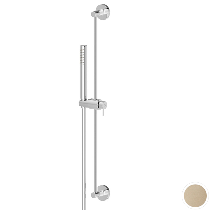 Newform Shower set Душевой гарнитур: штанга, ручной душ из латуни, шланг 150 см, цвет: gold satin