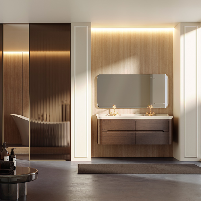 Kerasan Waldorf Комплект подвесной/напольной мебели 150см,  с 4 ящиками, цвет: темный орех