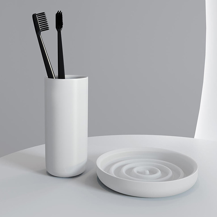 Salini Gocce Мыльница настольная, S-Stone, цвет: белый матовый