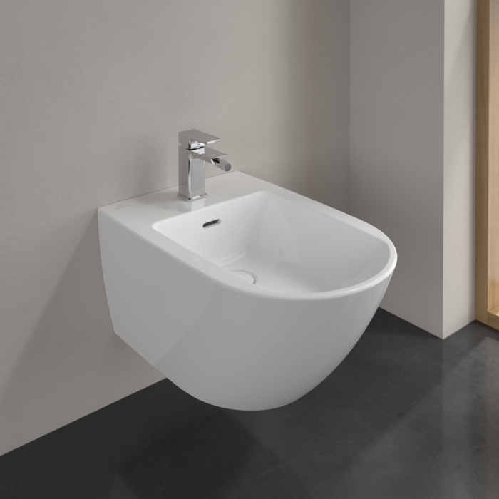 Villeroy&Boch Subway 3.0 Биде подвесное 37.5х56х27см., с 1 отв., цвет: альпийский белый