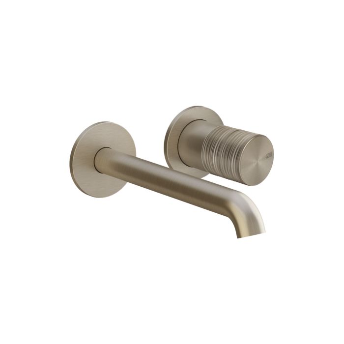 Gessi Habito Trame Смеситель для раковины, настенный, цвет: Finox Brushed Nickel