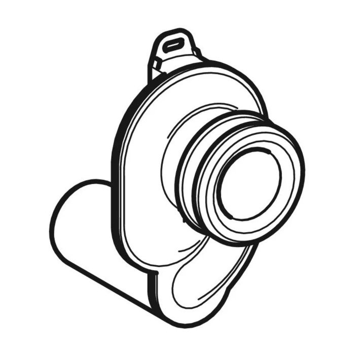 Geberit Сифон для писсуара d5см., горизонтальный выпуск, пластик, цвет: белый