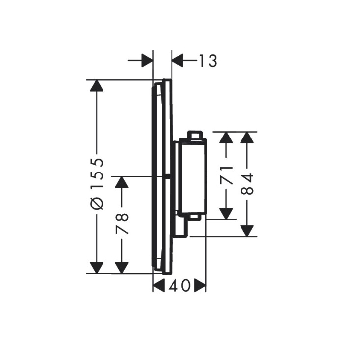 Hansgrohe ShowerSelect Comfort S Смеситель для душа, встраиваемый, термостатический, цвет: хром