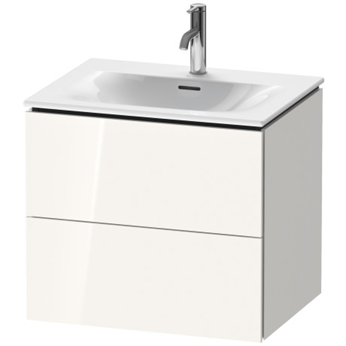 Duravit L-Cube База подвесная 62x48.1x55см с раковиной, 2 ящика, цвет: глянцевый белый