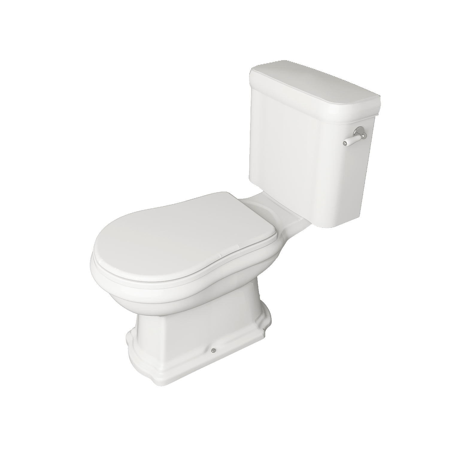 Kerasan Retro Унитаз 72х38.5см., моноблок, слив в стену, ручка справа, цвет: белый/хром