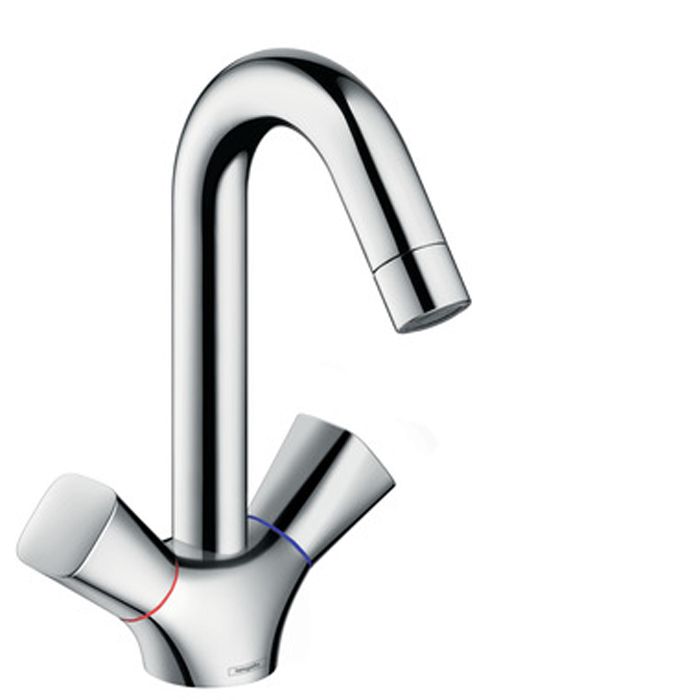 Hansgrohe Logis Смеситель для раковины, на 1 отв, с 2 ручками, цвет: хром