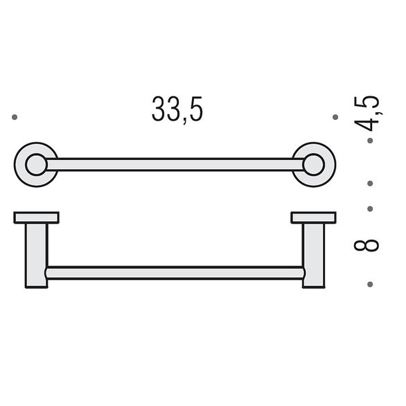 Colombo Plus Полотенцедержатель 33.5см, цвет: хром