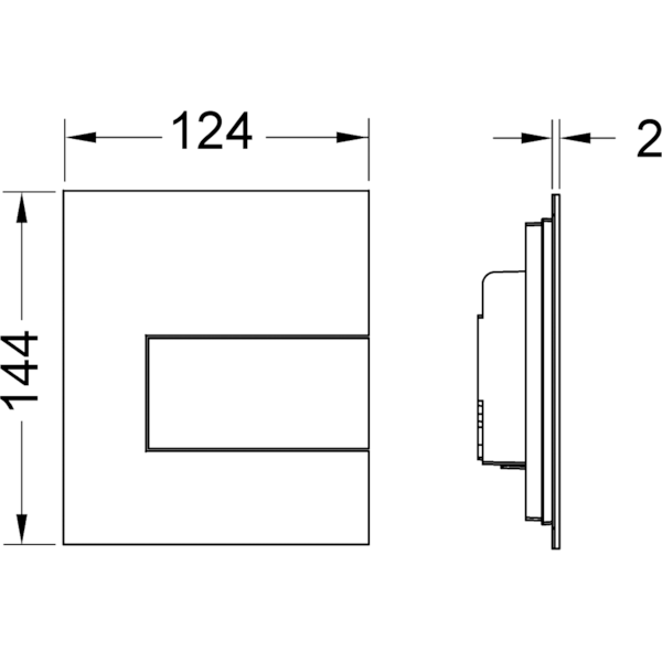 TECEsquare Urinal Панель смыва, нержавеющая сталь, сатин