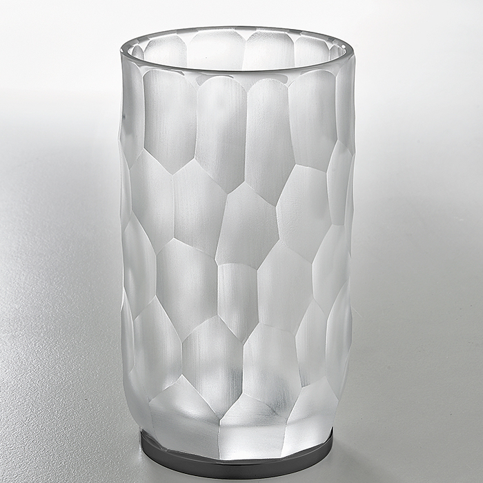 3SC Nest Стакан настольный, цвет: прозрачный хрусталь/никель черный матовый