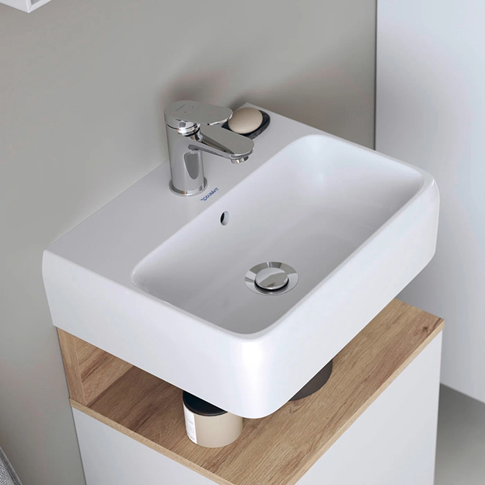 Duravit Qatego Раковина 45х35х12.5см., подвесная, без отв., цвет: белый