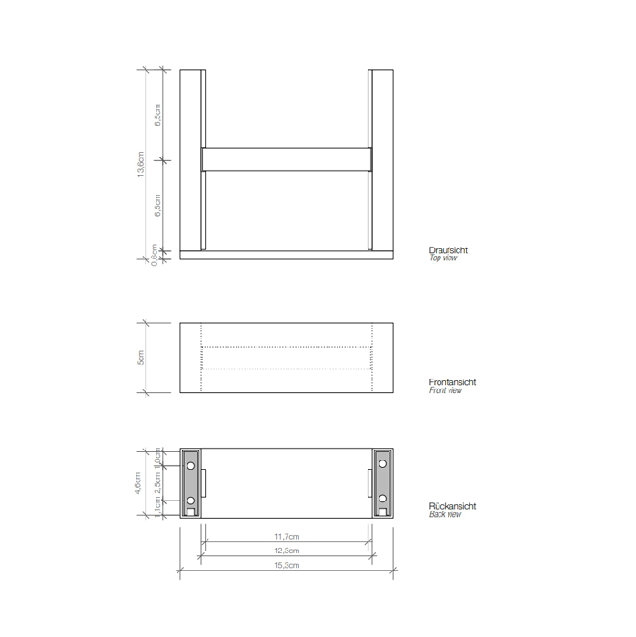 Decor Walther Brick TPH5 Держатель туалетной бумаги, подвесной, цвет: хром