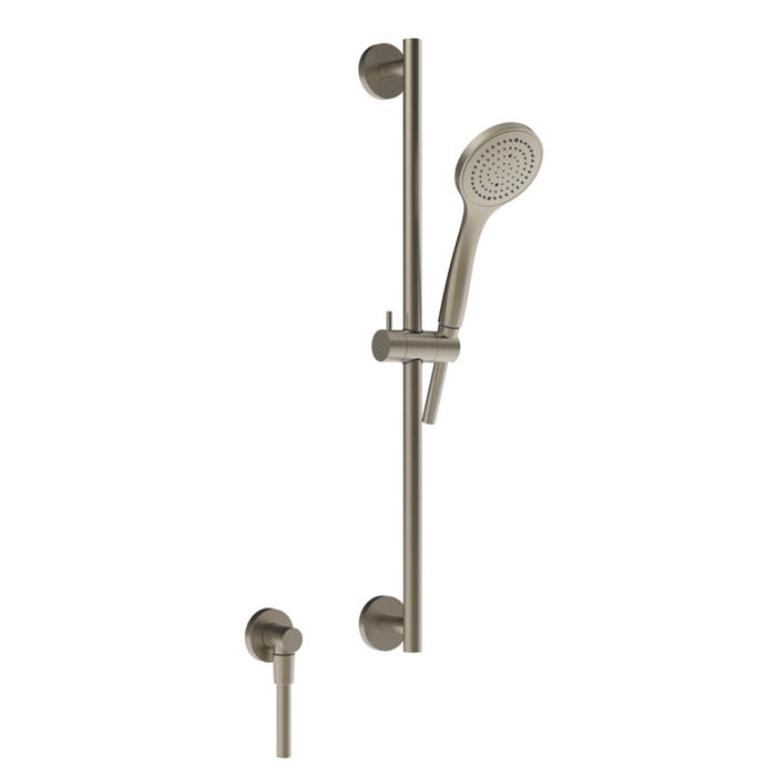 Gessi Emporio shower Душевой гарнитур, с ручным душем, шланг 1,5м и вывод воды, цвет: Finox Brushed Nickel